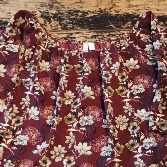 Alya Boho Top szS Maroon - Picture 1 of 8